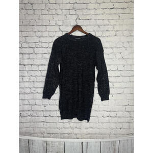 Gitano‎ Plus Size Black Metallic Knit Sweater Dress Size 38